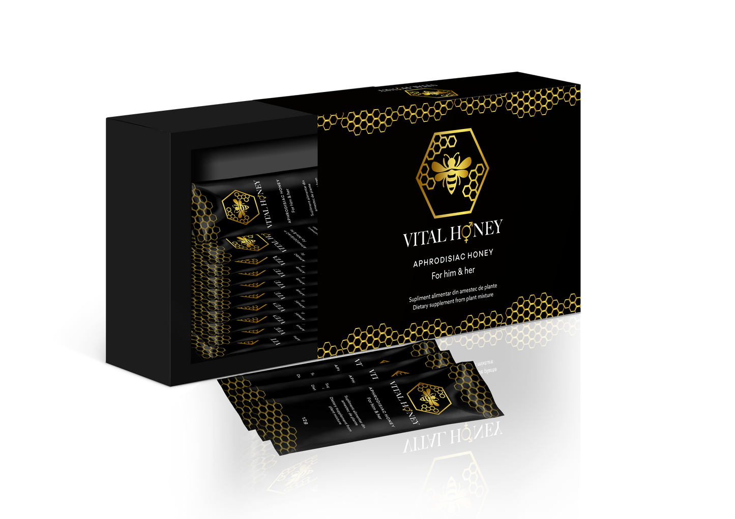 Vital Honey Plăceri Intime Fără Limite 12 plicuri x 12g per plic.