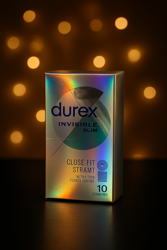 Prezervative Invisible Slim Close Fit, 10 bucati, Durex