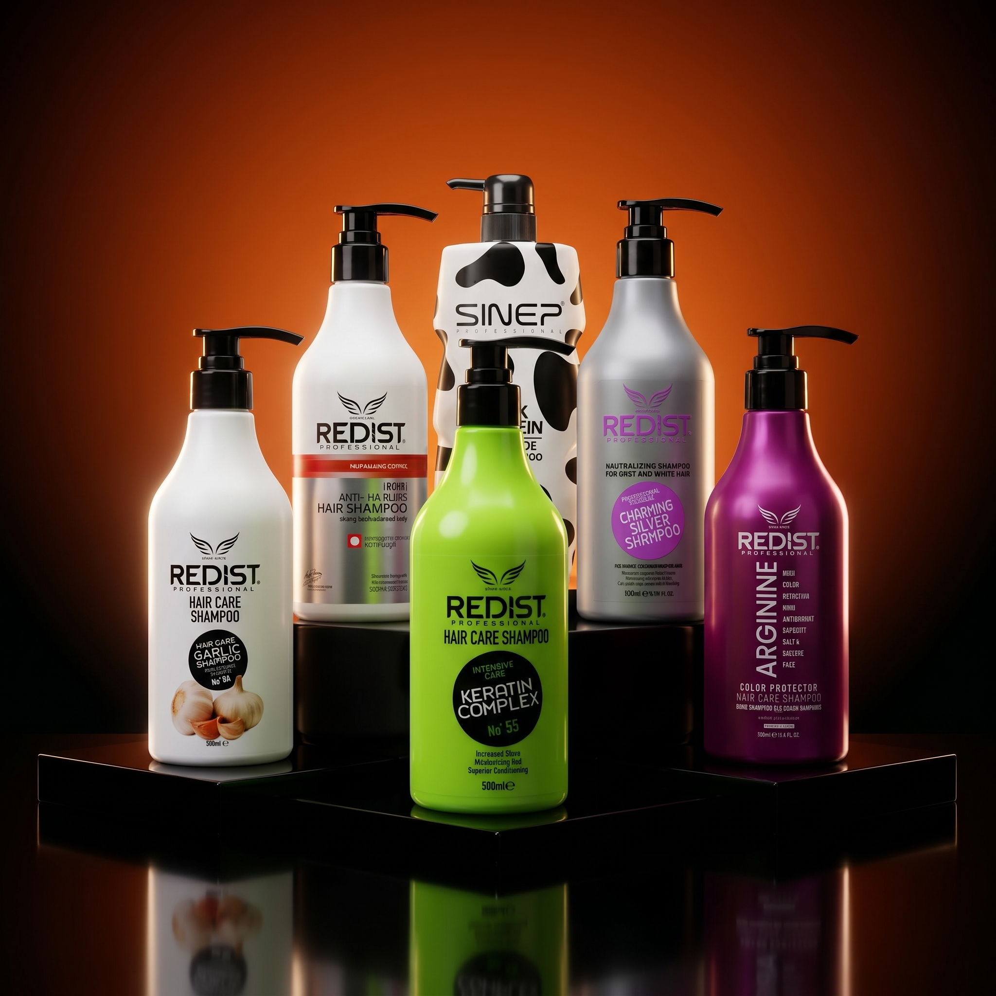 Șampoane Redist Professional — Usturoi, Argan, Keratină