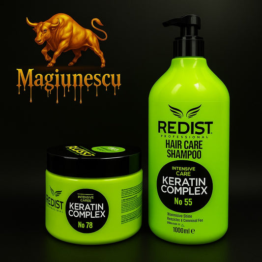 Pachet Promo REDIST Keratin Complex – Șampon 1000ml + Mască 475ml pentru Păr Subțire și Fără Volum