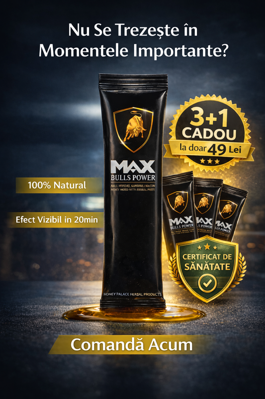 MAX Bulls Power – Supliment Natural pentru Energie și Performanță Masculină 3+1 plic