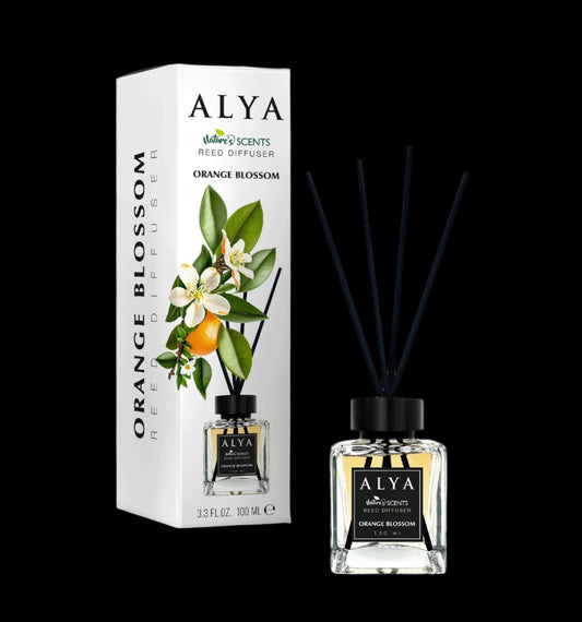 Odorizant de Cameră ORANGE BLOSSOM – ALYA | Reed Diffuser cu Bețișoare din Ratan – 100 ml