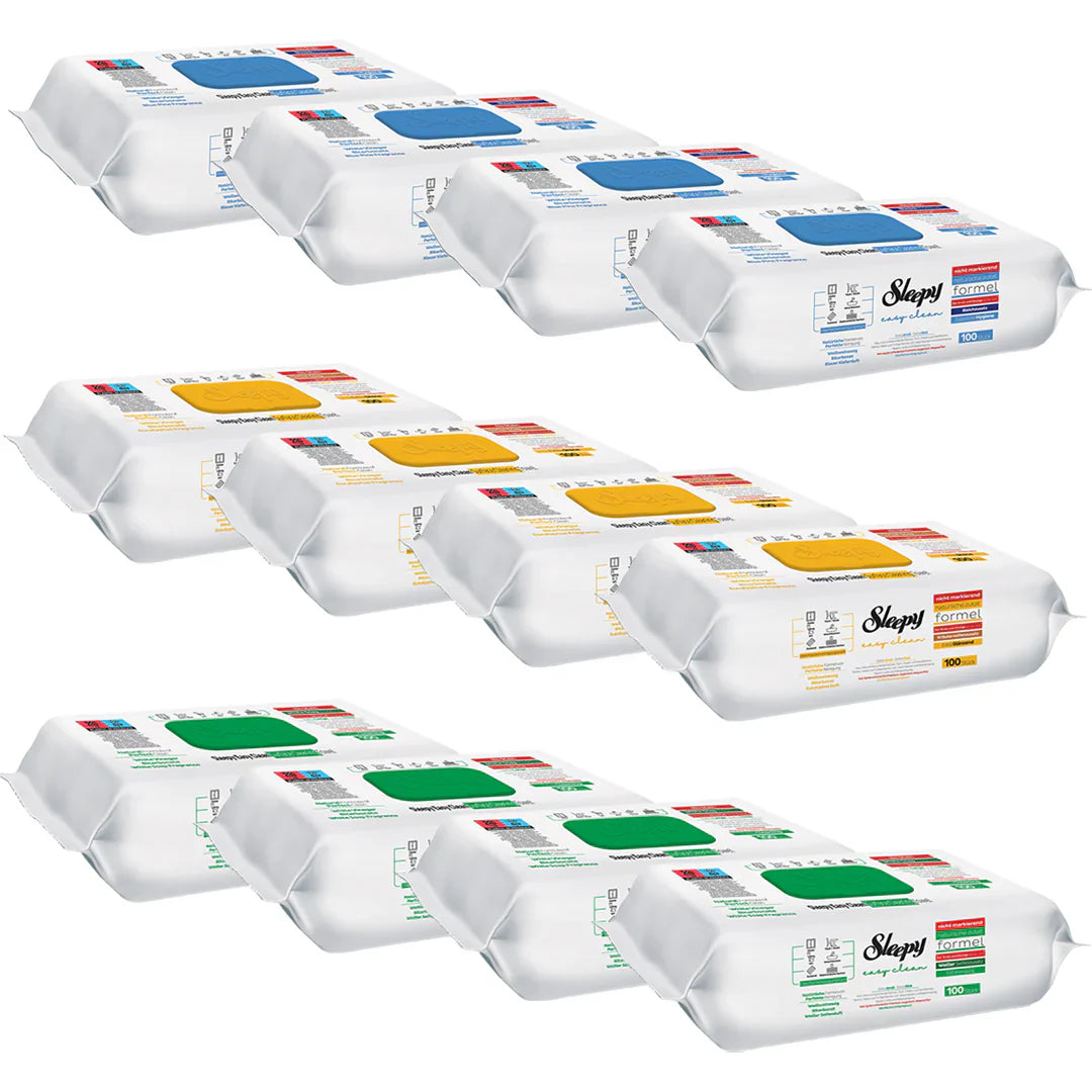 PACHET PROMO 12x Șervețele Umede Sleepy Easy Clean — 1200 buc Bicarbonat și Oțet