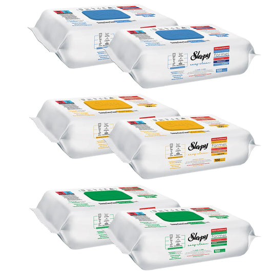 PACHET PROMO 6x Șervețele Umede Sleepy Easy Clean — 600 buc Bicarbonat și Oțet