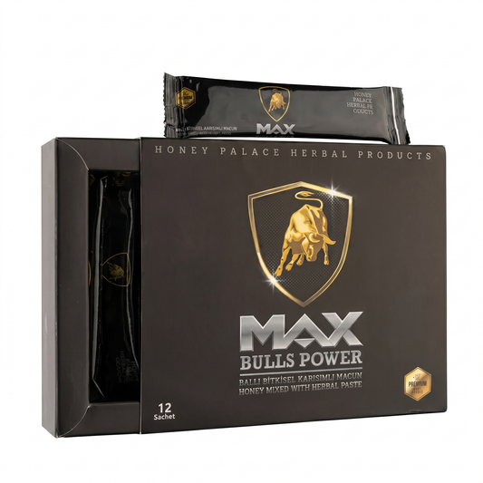 Miere Afrodisiacă Max Bulls Power  Potență Masculină Naturală – 12 plicuri