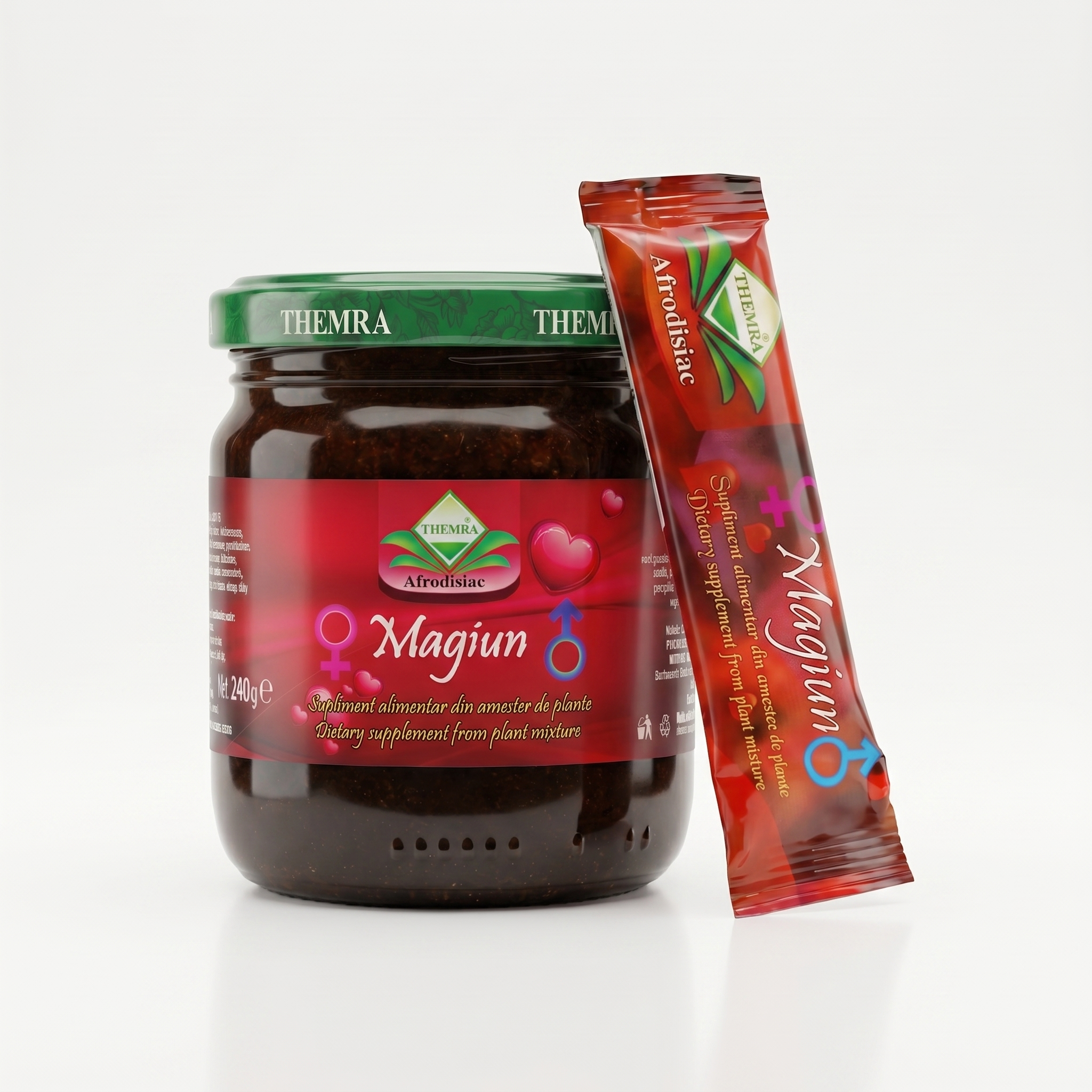Magiun Afrodisiac Natural Themra 240g+1 plic cadou– Stimulează Libido și Fertilitate | Certificat IBA