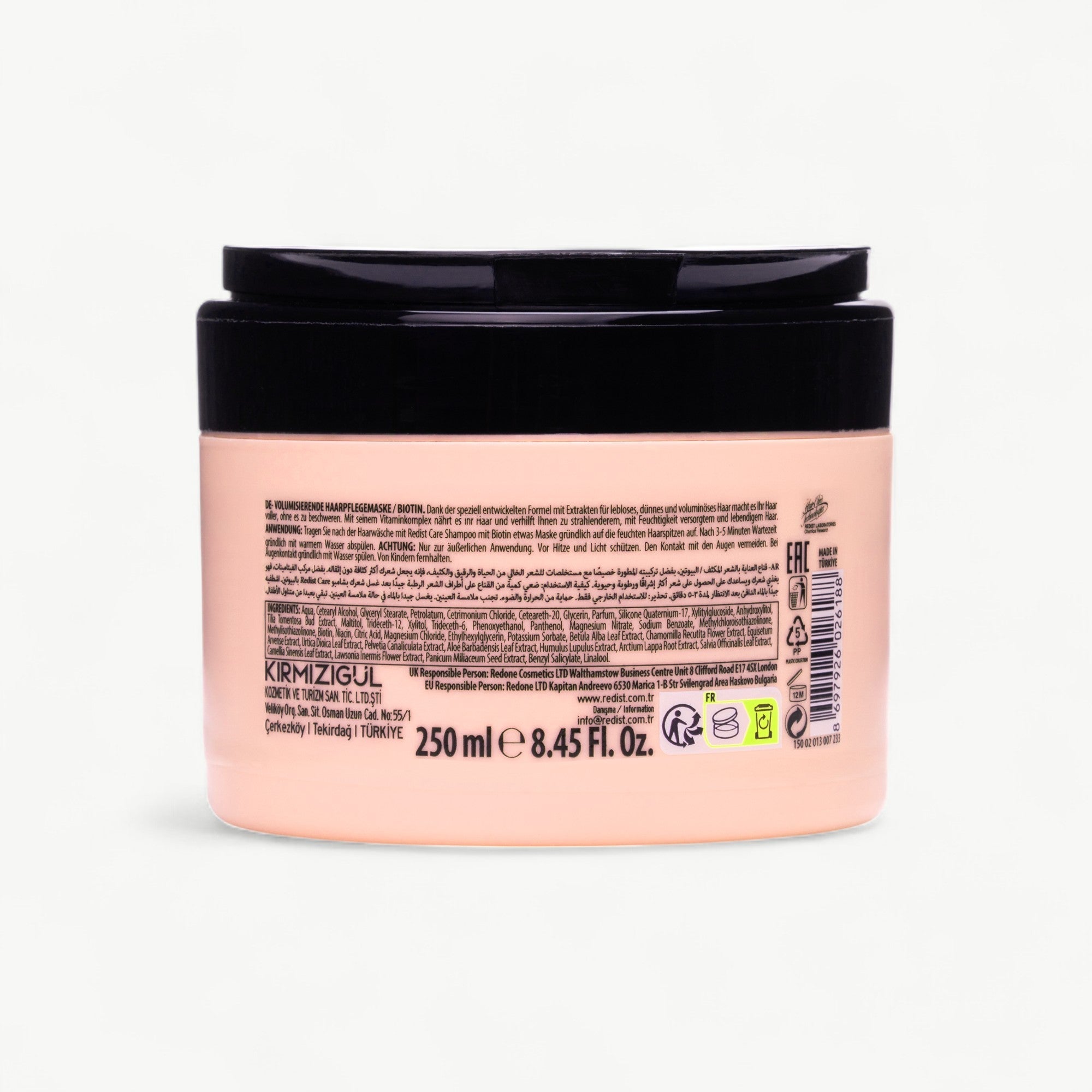 Mască Redist Biotină 250ml – Tratament Fortifiant Intensiv pentru Păr Puternic