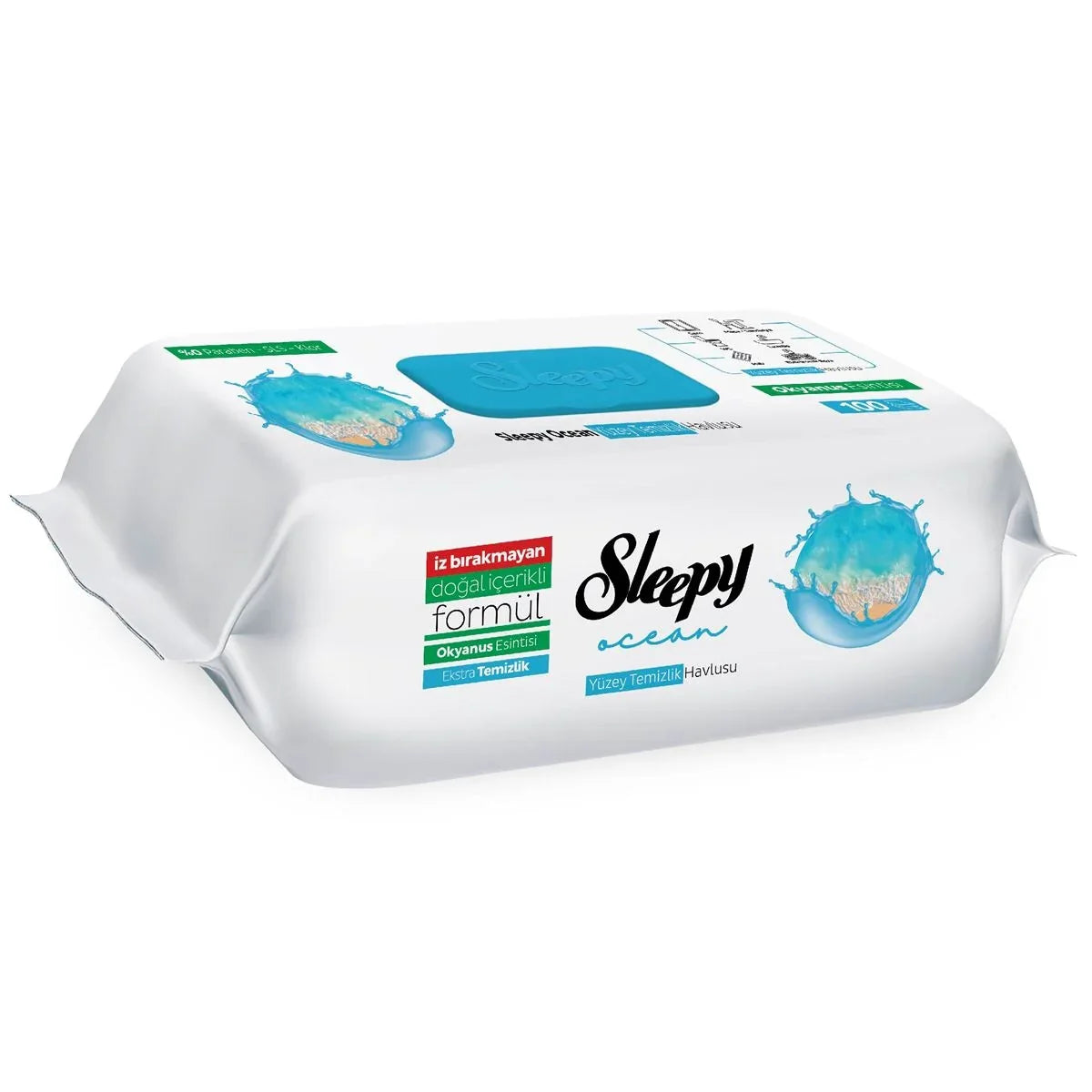Șervețele Umede Sleepy Nature Ocean 100 buc cu Bicarbonat — Multisuprafețe Antibacteriene
