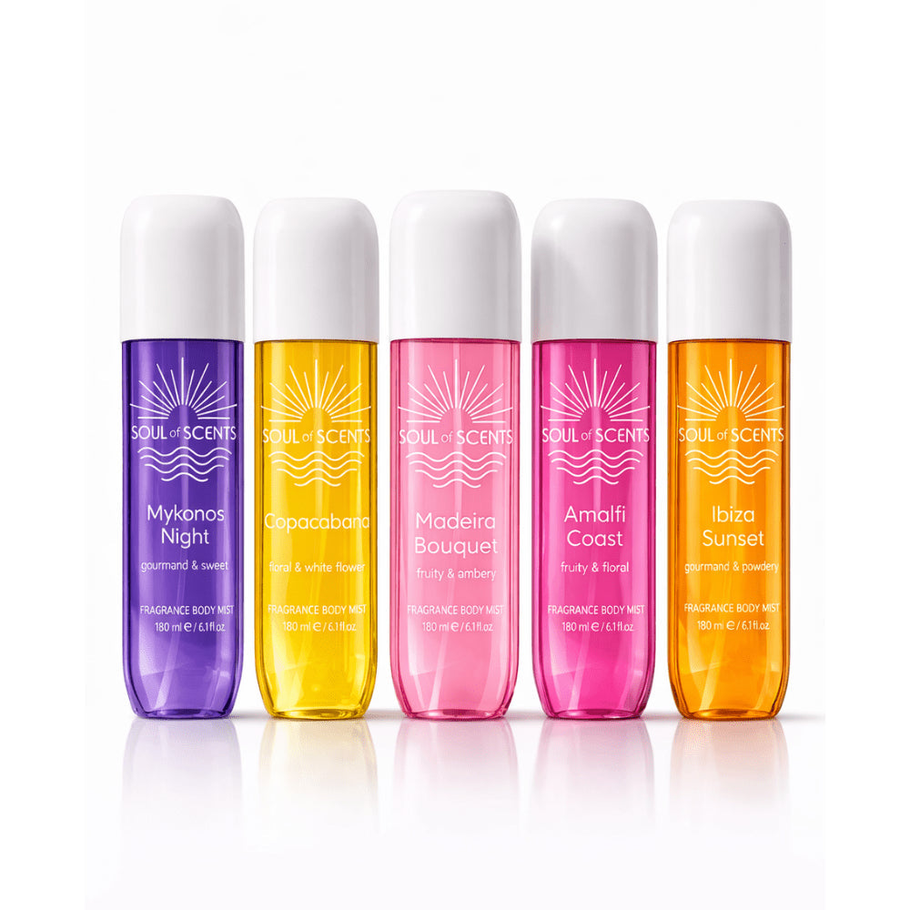 Pachet Soul of Scents – Set Complet 5 Body Mist-uri Parfumate 180ml Fiecare