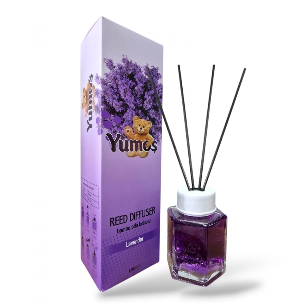Yumos Odorizant Cameră cu Bețișoare – Lavandă 120ml - Odorizant camera | VrajaDulce